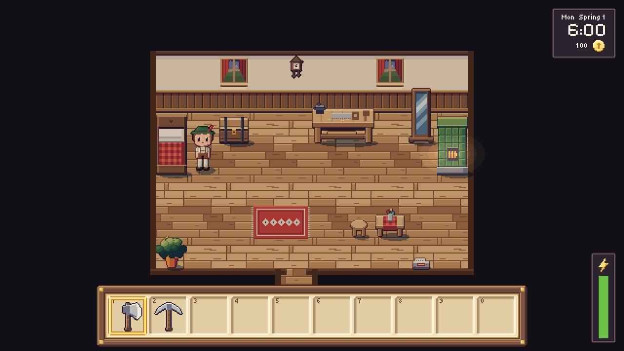 Grandfather's hut, furnished